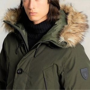 Polo Ralph Lauren Military Army Fur Hooded 650 Down Snorkel Parka…